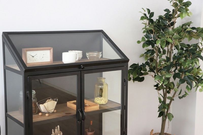 マカロニ UP 146 Macaroni Cabinet (BK)(SV) | UP TOWN FURNITURE