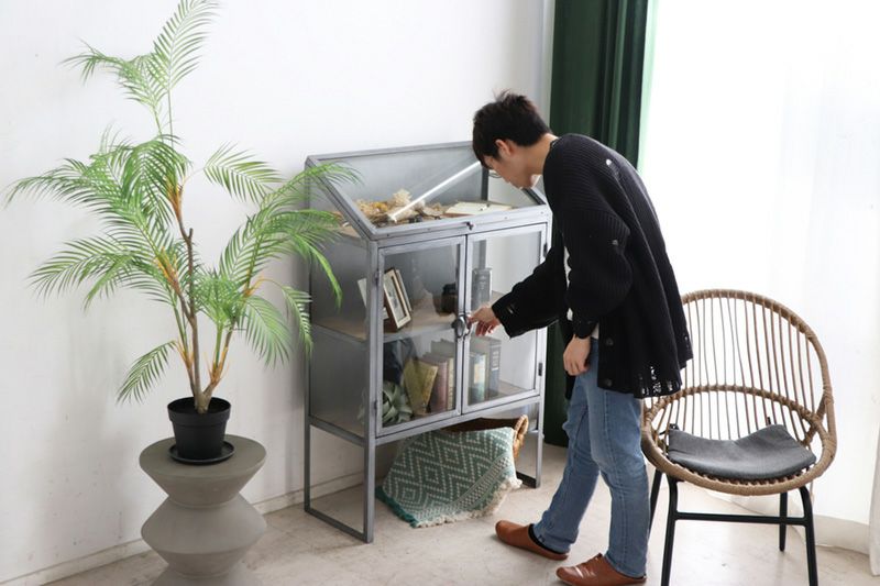 マカロニ UP 146 Macaroni Cabinet (BK)(SV) | UP TOWN FURNITURE