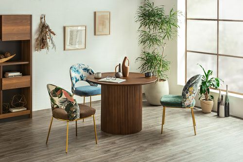 ロペス LOPEZ 円形 ダイニングテーブル(NA)(BR)(SNA)(BK) | UP TOWN